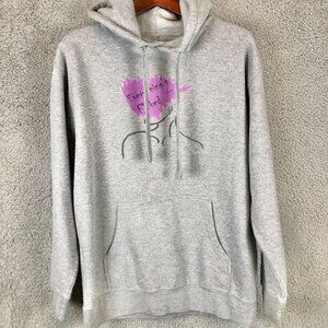 Everything‎ F*cked Hoodie Sweatshirt Pullover Size Large Gray Skate Grunge Humor